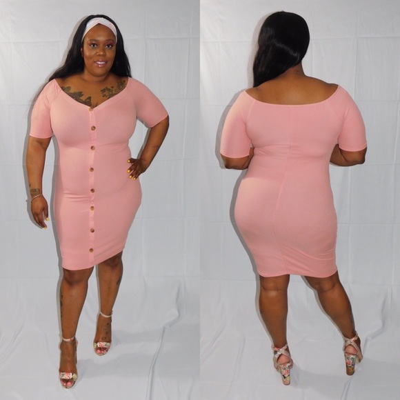 Plus Size Off Shoulder Dress 👗 - Picture 1 of 2